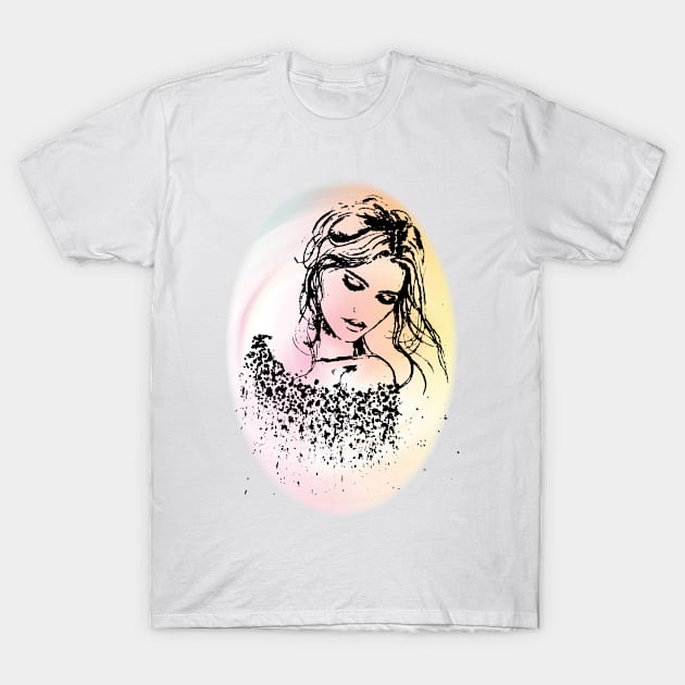 Faded Women T-Shirt by AmazingArtMandi